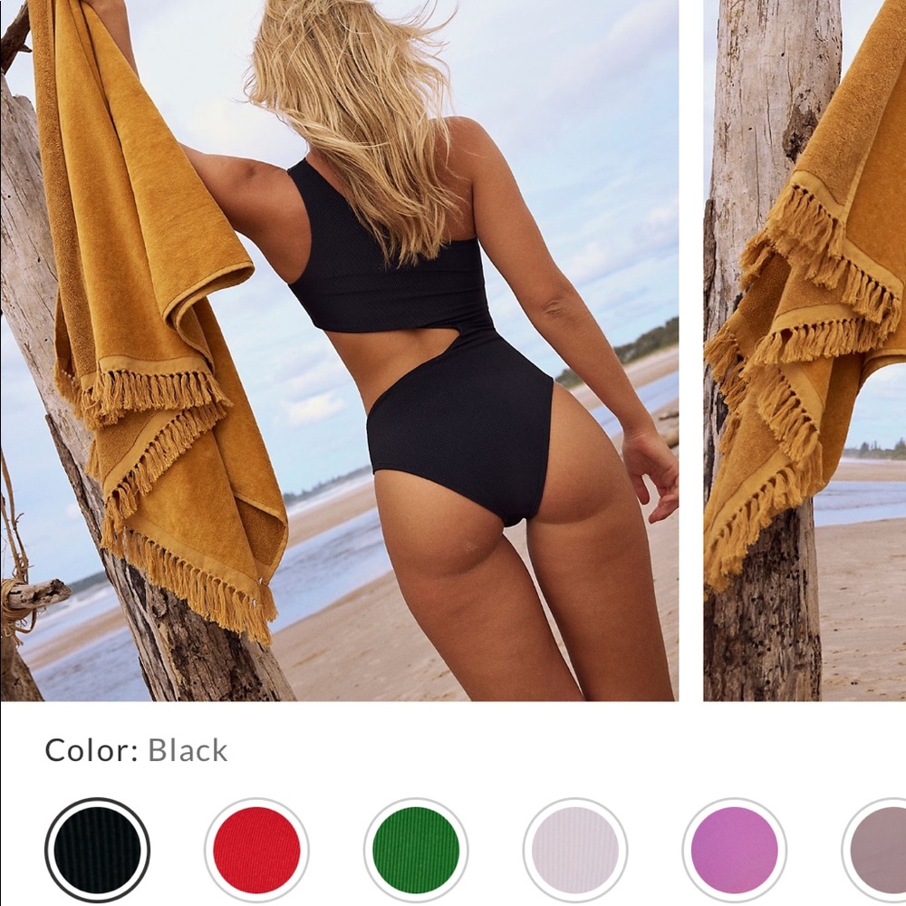 Celine Ribbed One Shoulder One Piece Free People Beach Riot